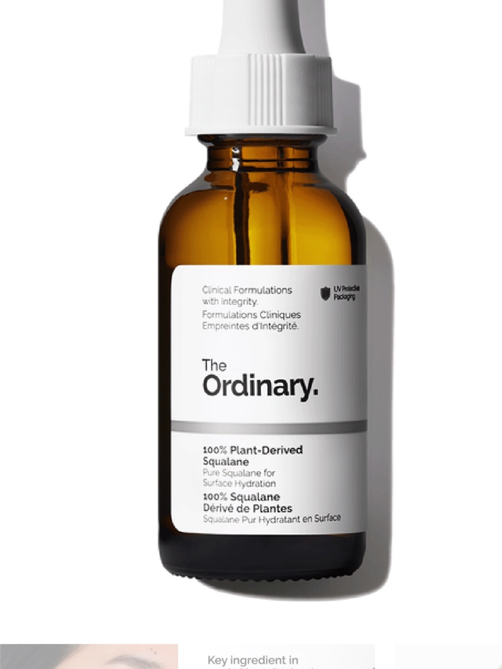 The Ordinary Amber Glass Serum Bottle with White Dropper